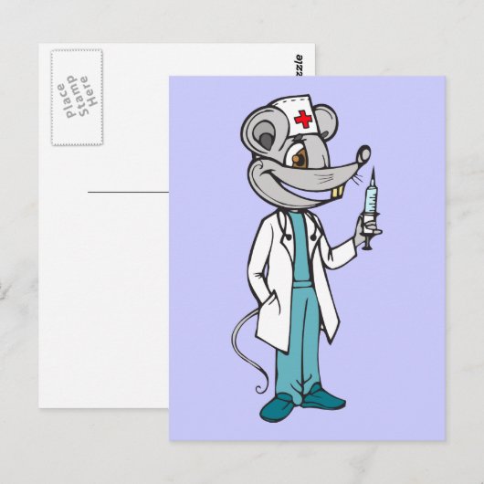 Doctor Nurse Mouse Briefkaart (Voorkant / Achterkant)