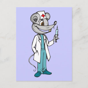Doctor Nurse Mouse Briefkaart