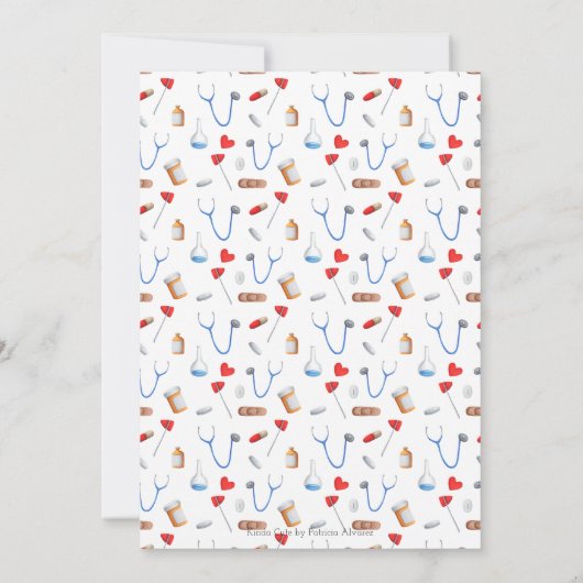 Doctor Nurse Pensioen Partij Kaart (Achterkant)