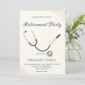 Doctor nurse retirement invitation kaart (Staand voorkant)