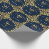 Doctor Nursing Practice Graduation Navy Blue Gold Cadeaupapier (Hoek)