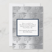 Doctor Nursing Practice Graduation NavyBlue Silver Kaart (Achterkant)