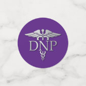 Doctor Nursing Practice Graduation Purple Silver Confetti (Kleine voorkant)