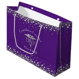 Doctor Nursing Practice Graduation Purple Silver Groot Cadeauzakje