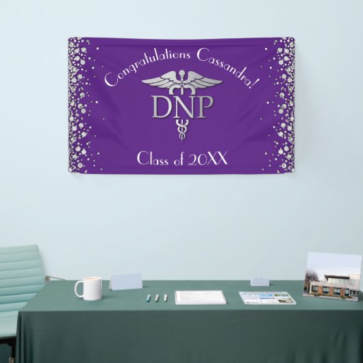 Doctor Nursing Practice Graduation Purple Silver Spandoek (Beurs)