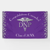Doctor Nursing Practice Graduation Purple Silver Spandoek (Horizontaal)
