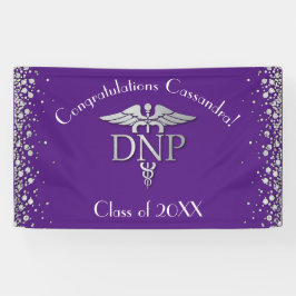 Doctor Nursing Practice Graduation Purple Silver Spandoek