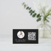 Doctor OBGYN Obstetricist Gynaecoloog Black Visitekaartje (Staand voorkant)