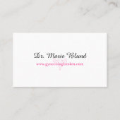 Doctor Obstetriciens-Gynaecologen Visitekaartje (Achterkant)