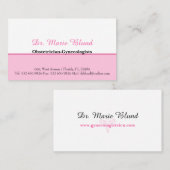 Doctor Obstetriciens-Gynaecologen Visitekaartje (Voorkant / Achterkant)