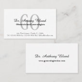 Doctor Obstetricius Gynaecoloog OBGYN Elegant Bus Visitekaartje (Voorkant / Achterkant)