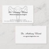Doctor Obstetricius OBGYN Elegant Uterus Cervix Visitekaartje (Voorkant / Achterkant)