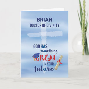 Doctor of Divinity Cross Blue Waterverf Kaart