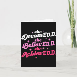 Doctor of education geloofde dat doctoraat edd kaart