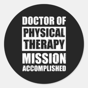 Doctor of fysiotherapie afstuderen dpt grads dp ronde sticker