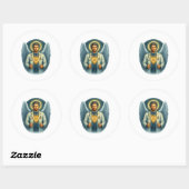 Doctor of Light - Angelic Healer Waterfles Ronde Sticker (Vel)