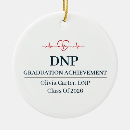 Doctor of Nursing Practice Aangepaste Naam Sinds J Keramisch Ornament (Voorkant)