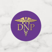 Doctor of Nursing Practice Afstuderen Paars Goud Confetti (Kleine voorkant)