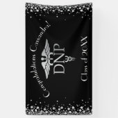 Doctor of Nursing Practice Afstuderen Zwart Zilver Spandoek (Verticaal)