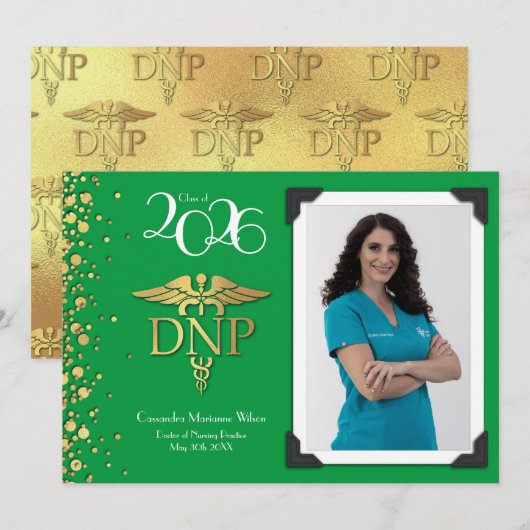 Doctor of Nursing Practice Graduation Announcement Kaart (Voorkant / Achterkant)