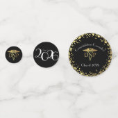 Doctor of Nursing Practice Graduation Black Gold Confetti (Voorkanten)