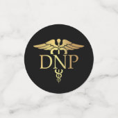 Doctor of Nursing Practice Graduation Black Gold Confetti (Kleine voorkant)