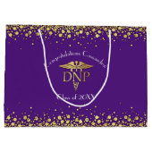 Doctor of Nursing Practice Graduation Purple Gold Groot Cadeauzakje (Achterkant)