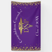 Doctor of Nursing Practice Graduation Purple Gold Spandoek (Verticaal)