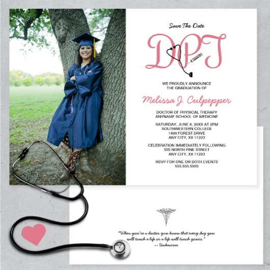 Doctor of Physical Therapy foto afstuderen Kaart