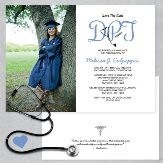 Doctor of Physical Therapy foto afstuderen Kaart
