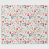 Doctor of verpleegkundige kerstfeestdag Gift Wrapp Cadeaupapier (Vlak)