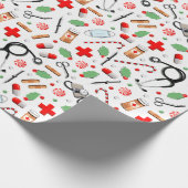 Doctor of verpleegkundige kerstfeestdag Gift Wrapp Cadeaupapier (Hoek)