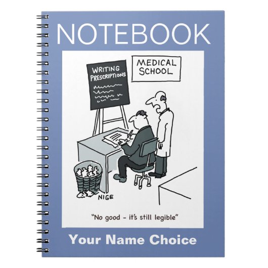 Doctor op de Medische School die een recept schrij Notitieboek (Voorkant)