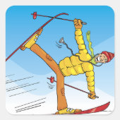 Doctor op huid vierkante sticker (Voorkant)