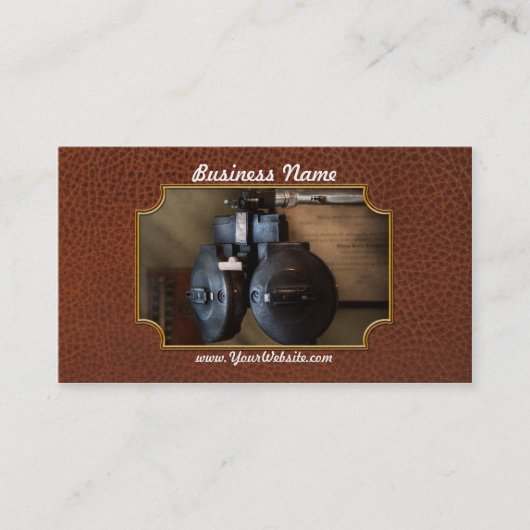 Doctor - Optometrie - een oude folopter Visitekaartje (Voorkant)