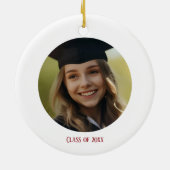 Doctor Optometrist Meisje Kerstfoto Keramisch Ornament (Achterkant)