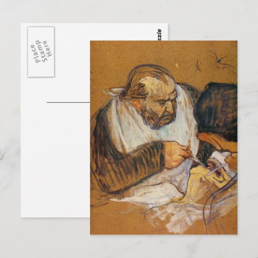 Doctor Pean werkt met Toulouse-Lautrec Briefkaart (Voorkant / Achterkant)