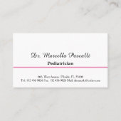 Doctor Pediatrische arts Roze Visitekaartje (Voorkant)