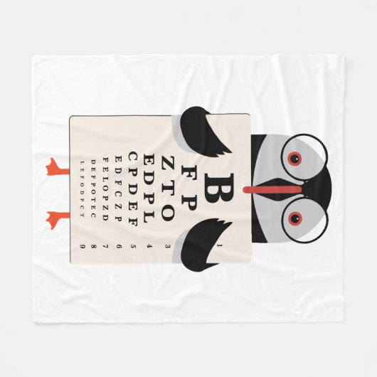 Doctor Penguin Fleece Deken (Voorkant (Horizontaal))