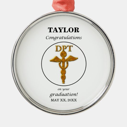 Doctor Physical Therapy Afstuderen Gefeliciteerd Metalen Ornament (Voorkant)