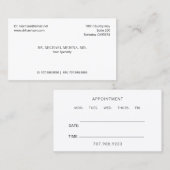 Doctor Physician Appointment Reminder And  Visitekaartje (Voorkant / Achterkant)