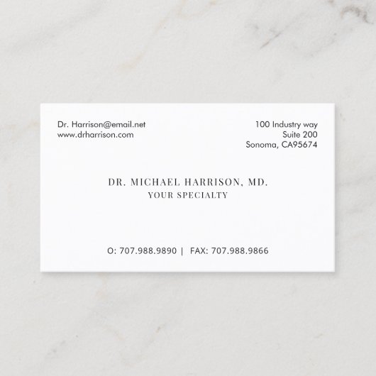 Doctor Physician Appointment Reminder And  Visitekaartje (Voorkant)