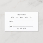 Doctor Physician Logo Appointment Reminder And  Visitekaartje (Achterkant)