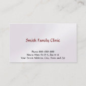 Doctor Physician Medical Symbol Visitekaartje (Achterkant)