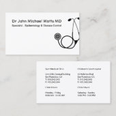 Doctor Physician Stethoscoop Visitekaartje (Voorkant / Achterkant)