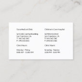 Doctor Physician Stethoscoop Visitekaartje (Achterkant)