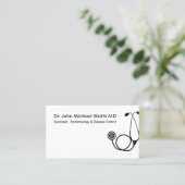 Doctor Physician Stethoscoop Visitekaartje (Staand voorkant)