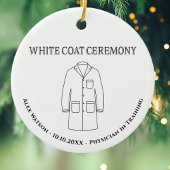 Doctor Physician White Coat Ceremony Monogrammed Keramisch Ornament