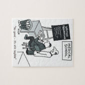 Doctor Practising Prescription Cartoon Legpuzzel (Horizontaal)