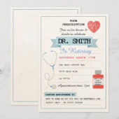 Doctor Prescription Dr Retiring Party Medical Kaart (Voorkant / Achterkant)